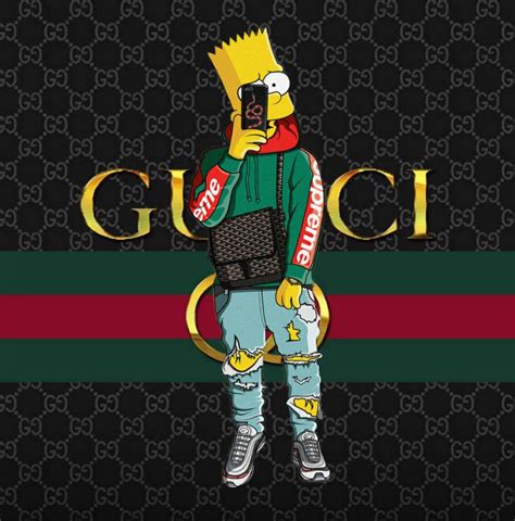 cool bart simpson gucci wallpaper.